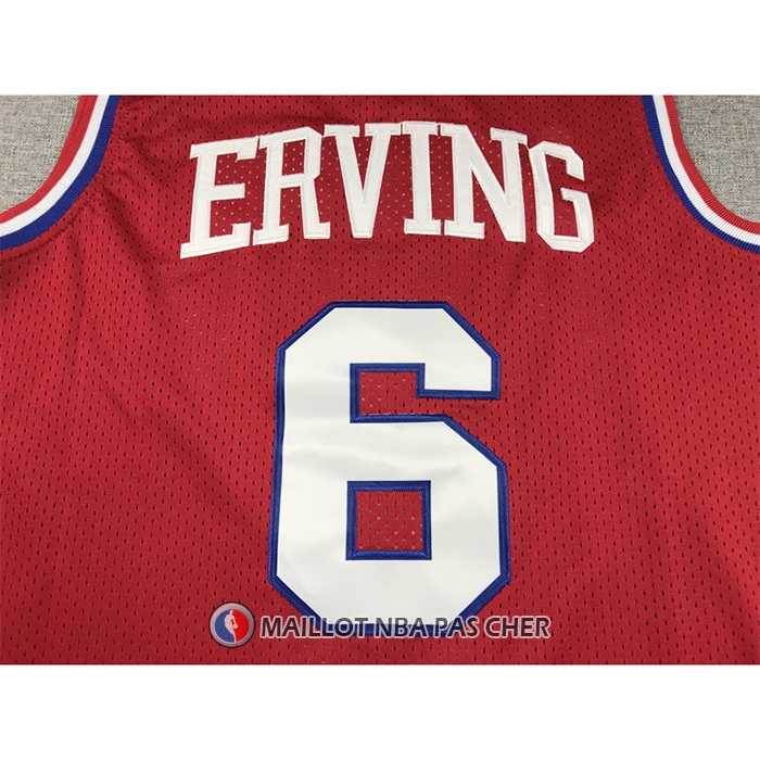 Maillot Philadelphia 76ers Julius Erving NO 6 Mitchell & Ness 1982-83 Rouge